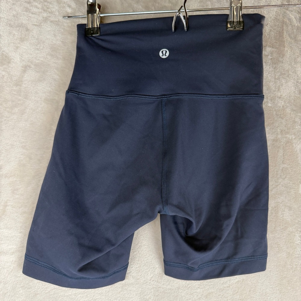 Lululemon Align High-Rise Short 6 Navy Blue Nulu Yoga Biker Shorts Size 2